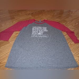 Next Level Apparel "It's Winter" Baseball Tee. Adult XL